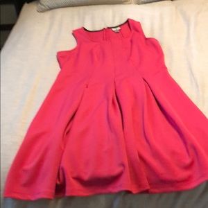 Pink fit and flare dress